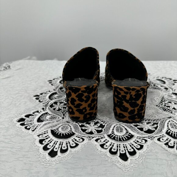 Steve Madden Cheetah Fabric pointed toe heeled slip on Mules SIze 7.5, SELMO1S1 - Picture 5 of 8